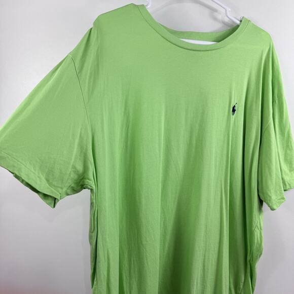 Vintage Polo Ralph Lauren Green T Shirt Mens XXL Short Sleeved Crew Neck - Picture 3 of 11